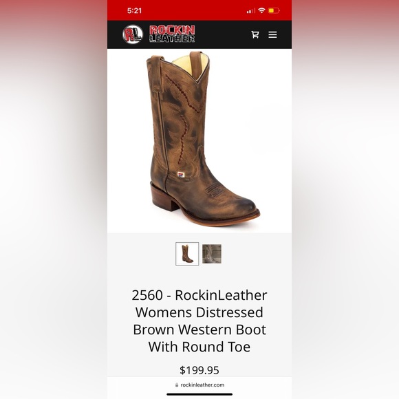 Womens Rockin Leather Boots size 8.5 - Picture 1 of 4